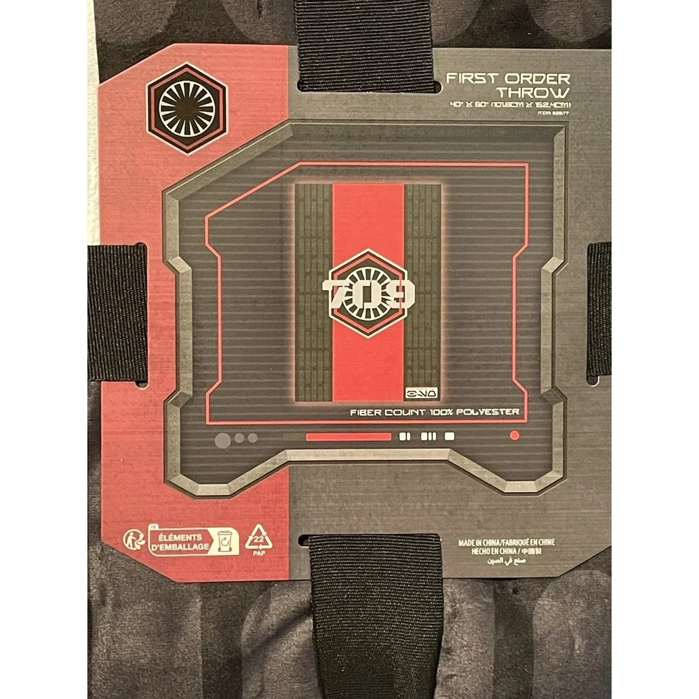 NEW Disney Parks Star Wars Galaxy's Edge First Order 709 Throw Blanket 40